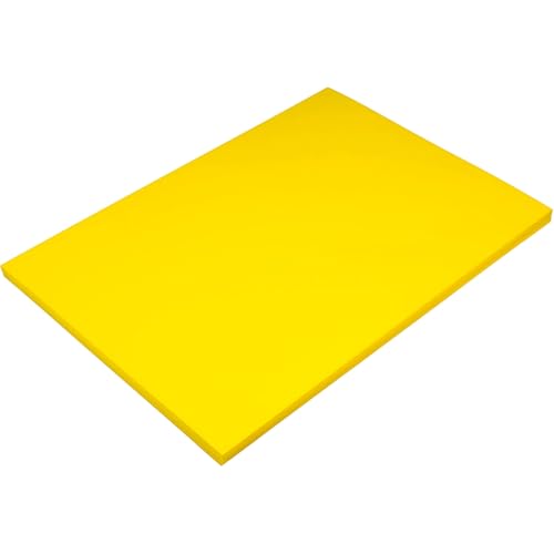 Hawksbill Bright Yellow Paper 80 GSM A4 100 Sheet Pack of Premium Paper for Copier Use Printing at Office & Home