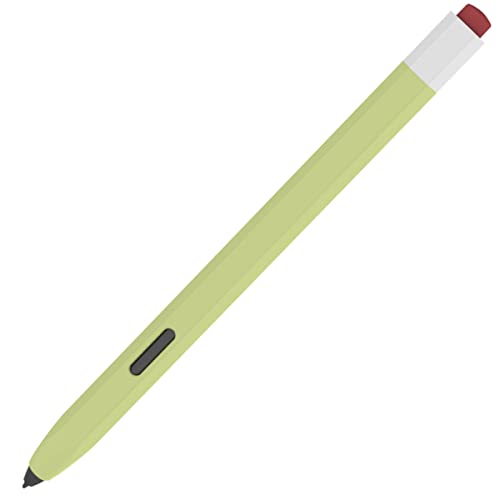 LOVE MEI Classic Retro Design Silicone Pencil Case Compatible with Samsung Galaxy Tab S6 Lite S Pen Case Cover Sleeve Non-Slip Smooth Grip (Green)