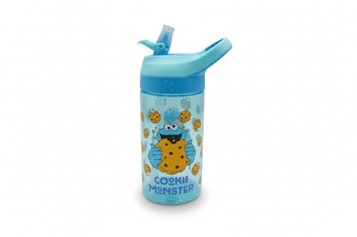 Sesame Street Cookie Monster Atlantic Bottle 480 ml | BPA-Free Leak-Proof Lightweight Water Bottle for Kids School Travel & Everyday Use Blue