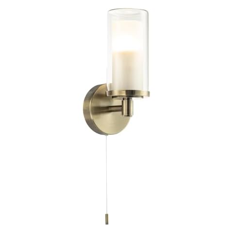Contemporary Double Glass Bathroom Wall Lamp Cover