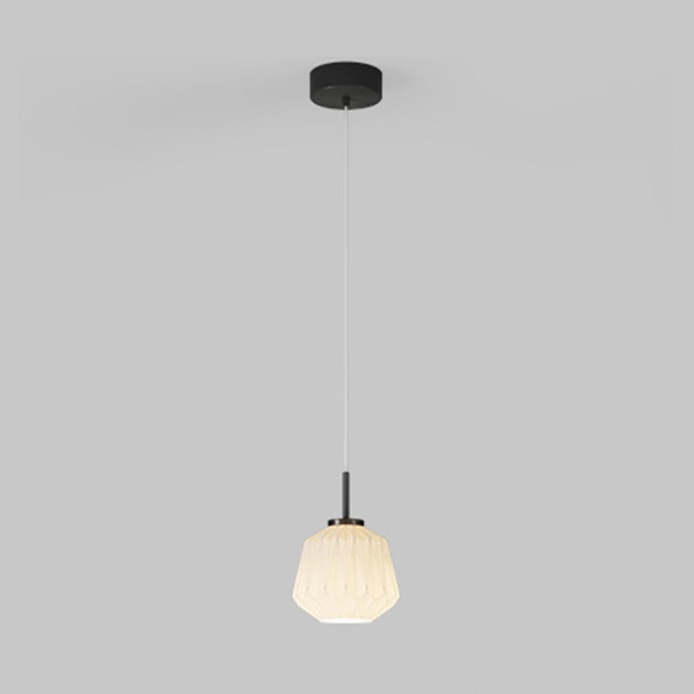 Lustre LED moderne blanc en métal et acrylique aux finitions soignées