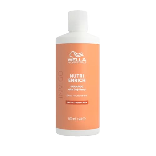 Wella Professionals INVIGO NUTRI ENRICH Shampoing Nourrissant et Hydratant pour Cheveux Secs et Abîmés - Avec Acide Oléique et Baies de Goji, 500ml