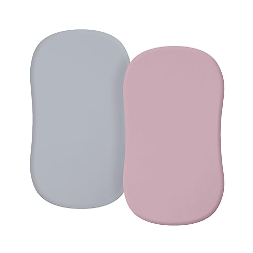 nuanzhiyuan 2 sábanas bajeras ajustables para moisés recién nacido, cambiador, sólidas, transpirables, para cuna, colchón