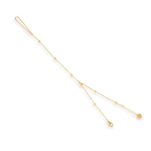 WATERPROOF Gold or Silver Plated Beaded Hand Chain