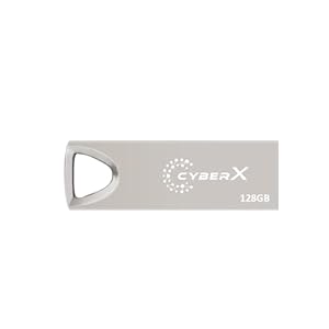 CYBERX CY210 128 GB Metal Body Flash Drive USB 2.0 Type A Pendrive (Metallic Chrome)