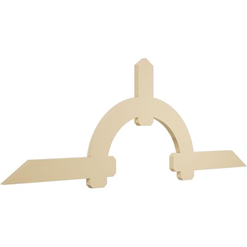 96"W x 36"H x 2"D x 6"F, 9/12 Pitch, Ericson Signature Urethane Gable Bracket, Primed Tan