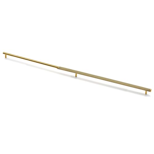 Image of Plantex Stainless Steel & Aluminium Cabinet Handle /900mm Wardrobe Handle for Home /Cupboard Door Pull-Push Handles for Hotel /Office - Pack of 1 (DTC-3960, Brass Antique & Gold)