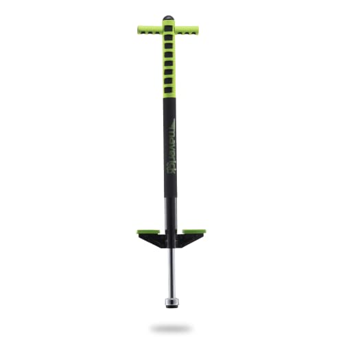 Image of Flybar Maverick Foam Pogo Stick for Kids Age 5 and Up, 40 to 80 Pounds, Pogo Stick for Boys and Girls (Green)