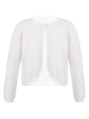 Kids Girls Long Sleeve Lace Bolero Wedding Bridesmaid Jacket Shrug Short Cardigan