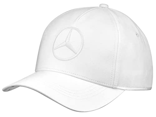 Mercedes-Benz, Gorra, Blanco. Exterior 100% poliéster y Forro 100% algodón, tamaño Ajustable....