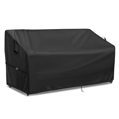 Hiticover Outdoor Sofa Cover, 82 Inch Waterproof 3-Seater Paito Couch Sectional Sofa Cover, Furniture Covers for Outdoor Seating for Winter- 82" W x 36" D x 37" H,Black