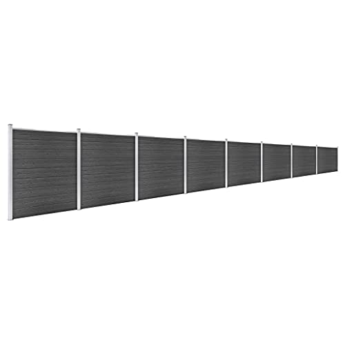 vidaXL Zaunelement Set mit Pfosten Sichtschutz Windschutz Zaun Gartenzaun Lamellenzaun Sichtschutzzaun Windschutzzaun… – Bild 3