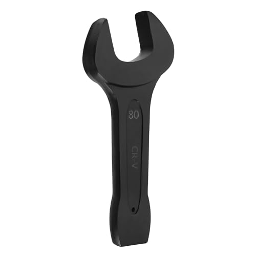 sourcing map Open End Striking Wrench 80mm Metric CR-V Steel Single Open Spanner Baking Paint U Shape Head Wrench Hand Tool for Mechanical Automotive Repair