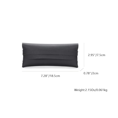 Image of Faux Leather Pen and Pencil Case with Tuck in Flap Stationery Bag for Student Lightweight Design (Faux Leather,Black /FL)