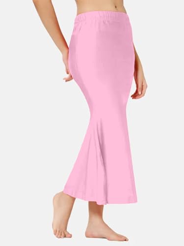 Image of Selvia Women's Lycra Blend Solid Elastic Side Slit Straight Saree Shapewear Petticoat || Saree Shapewear for Women|| Saree Petticoat for Women