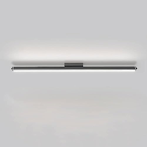 Plafonnier linéaire LED au design minimaliste noir pour hall d'entrée