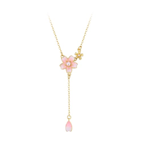 Pendentif fleur de cerisier or et argent, le cadeau de remise de diplôme idéal