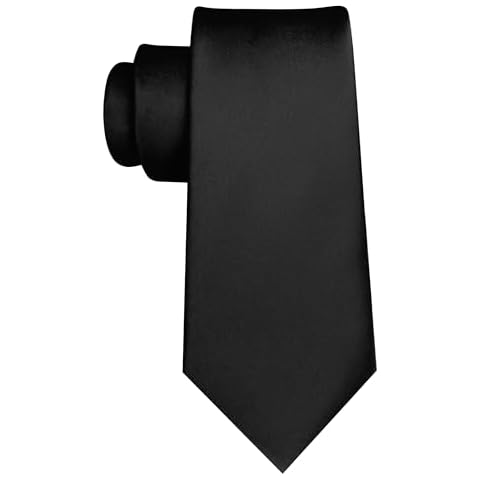RBOCOTT Black Tie Single Necktie for Men(34) Cover