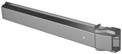 Exidor 400 touch bar latch unit for doors up to 900mm - Silver