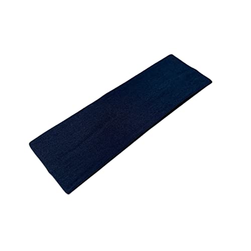 WESTEND CHOICE 7cm Wide Headbands Plain Stretchy Hairband Unisex Kylie Headband Bandeau Gym Exercise Headbands for Women & Men Soft Yoga Head Band (Navy)