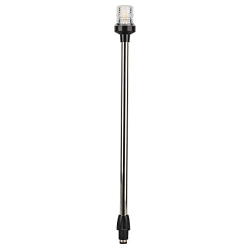 QWUUYEC Luz de Navegación para Barco LED, Luz Marina Blanca 24in, Impermeable IP65, Bajo Consumo 12-24V 2.5W - Alta Visibilidad, Resistente a la Corrosión, Uso en Náutica y Botes Peque