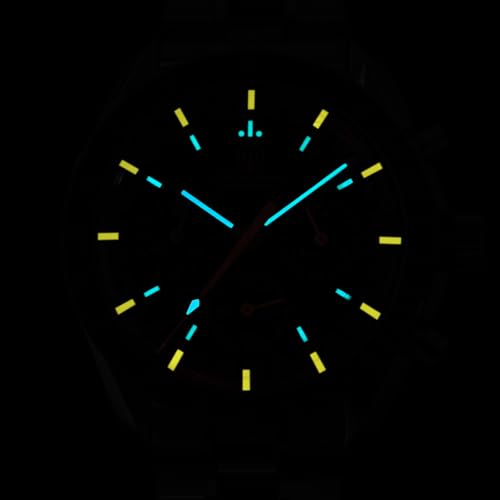 Image of watchdives WD1863 Men Chronograph Watch Japan VK63 Quartz Sports Watches 40mm Bubble Sapphire Crystal Wristwatch 100M Dive Watch