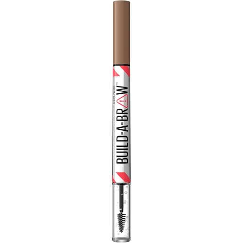 Maybelline New York - Feutre & Gel à Sourcils 2-en-1 - Double Embout pour Combler, Dessiner et Fixer les Sourcils - Build a Brow - Teinte: Soft Brown (255)