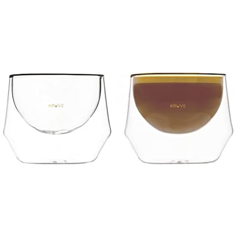 IMAGINE Milk Drink Glass, Hand Made, Double-wall, Set of Two (5oz/150ml Cortado) Cover