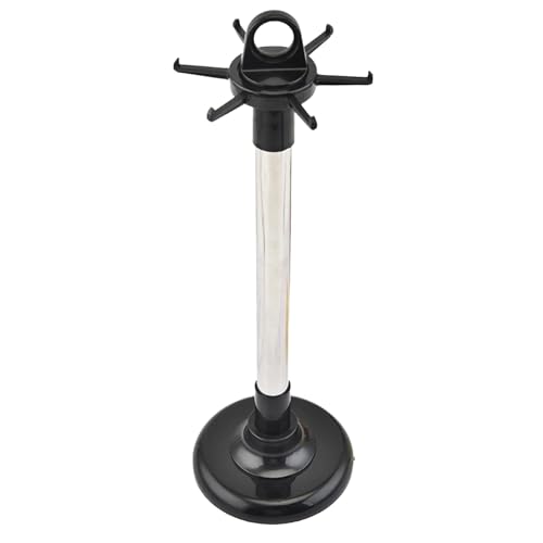 Soporte de utensilios giratorios con 6 ganchos soporte para utensilios de acero inoxidable 16.5x5.1 pulgadas Cugador de utensilios de cocina fácil de limpiar el soporte de utensilios de acero.