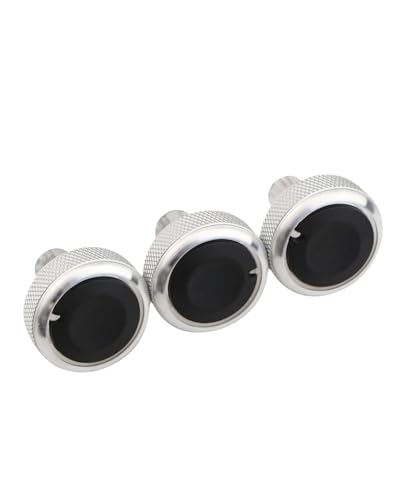 Temperature Adjustment Knob Air Conditioner Manual Heating Switch Knob Length 23mm Climate Control HVAC (Silver)