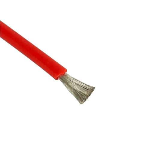 YMQZLUM Cable Heat Red Black 16 14 12 10 8 6 4 Electrical Wire for Car Solar Battery Automotive Drones LED Lights(Red,16 AWG,1m)