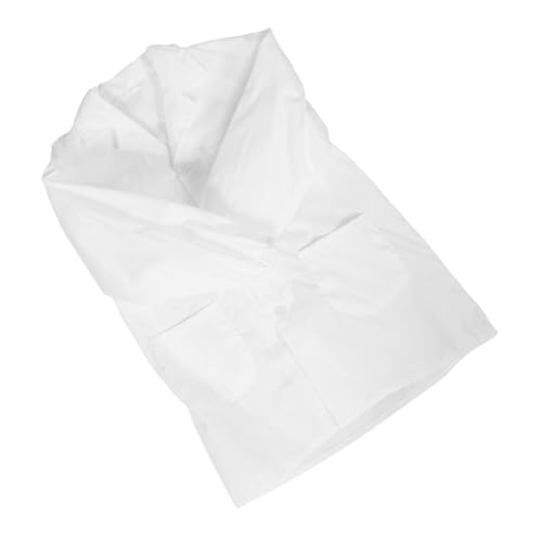VERDANVERSE Bata Blanca Infantil con Mangas Elásticas para Abrigo de Laboratorio de Algodón para Disfraz de Doctor y Científico y Representaciones Escolares