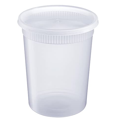 Comfy Package [24 Sets - 32 Oz.] Plastic Deli Food Storage Containers With Airtight Lids #TOP1