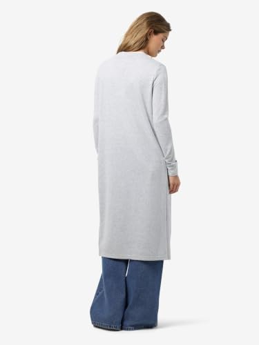 NOISY MAY Damen Nmcity L/S Long Noos Cardigan, Light Grey Melange, XL EU – Ansicht 5