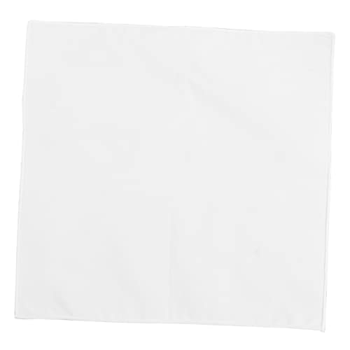 FOMIYES Men's Cotton Handkerchief Classic Pocket Square Plain White Bandana for Gentlemen
