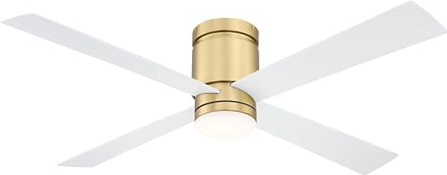 Brushed Satin Brass 52'' Ceiling Fan with LED Lights