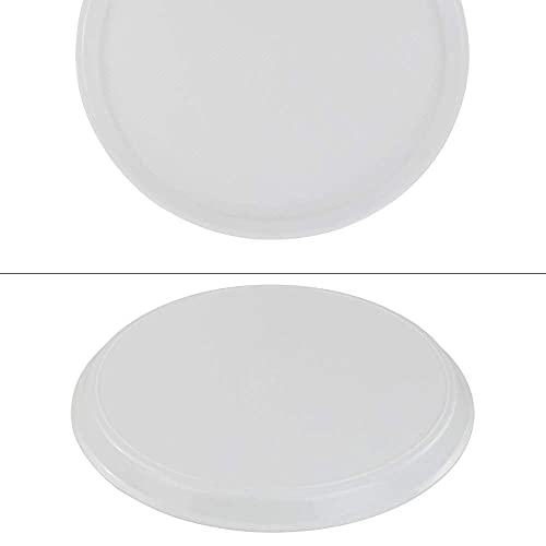 Ponpong Round Plastic Serving Trays Platters, White, 6 Packs #TOP2
