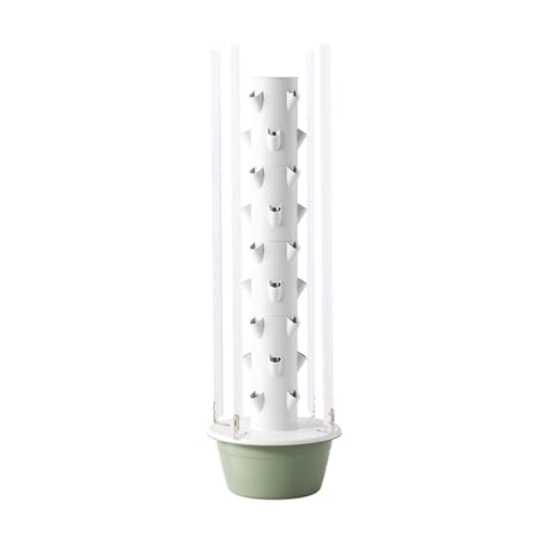 Kit de torre hidropónica con luz LED de cultivo y circulación automática de agua, ideal para cultivar hierbas y verduras en interiores