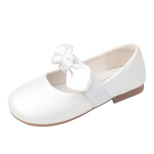 Toddler Girls Adorable Mary Jane Ballerina Ballet Flats Flower Girl Wedding Party Bridesmaids Princess Dress Shoes with Bow
