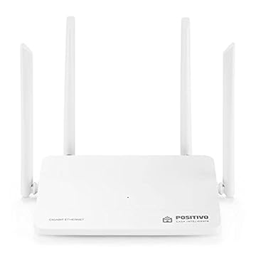 Smart Roteador Mesh Gigabit Ethernet Positivo Casa Inteligente, Wi-Fi, Cobertura até 200 m², Beamforming, Suporta até 64 Dispositivos, Sem Pontos Cegos - Bivolt.