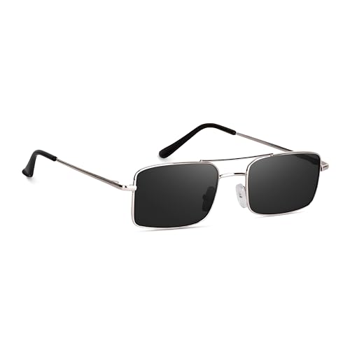 Image of IFLASH Small Octagonal Sunglasses for Women Men Classic Retro Metal Frame Polygon Sun Glasses UV400 Protection Pack of 2