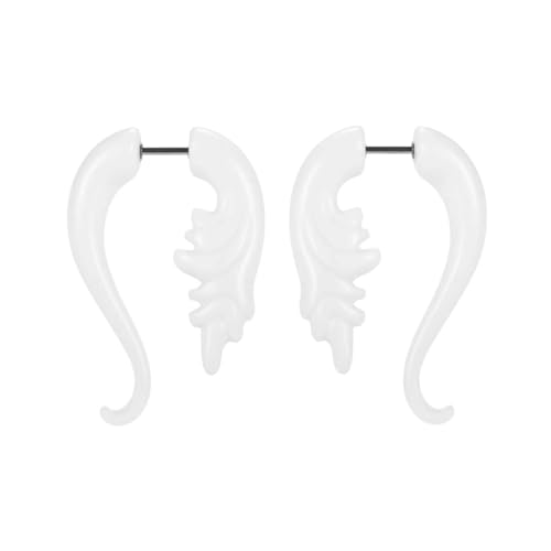 VANTHANHTD New 2026 1 Pair Black Acrylic Cheater Stretcher Flesh Earrings Pumk Style Spiral Ear Taper Gauges Expanders Tunnel Plugs Jewelry Fashion Trendy Accessories Creative Gift