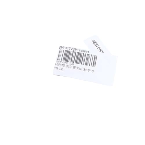 Abrazadera de línea de freno de acero inoxidable de 3/16 para motor Hot Rod, 16 uds 6