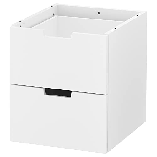 Ikea NORDLI - Cómoda modular de 2 cajones, 40 x 45 cm, color blanco