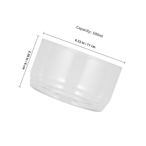 BESPORTBLE 2pz Tazones de vidrio resistencia al calor 500ml miniatura 2