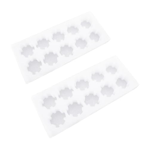 Mipcase Lot de 2 Sets de Plateaux à Œufs en Mousse Antichoc pour Réfrigérateur, Porte-œufs 10 Pièces en Mousse Pe, Protection Anti-cassure et Organisation Optimale des Œufs