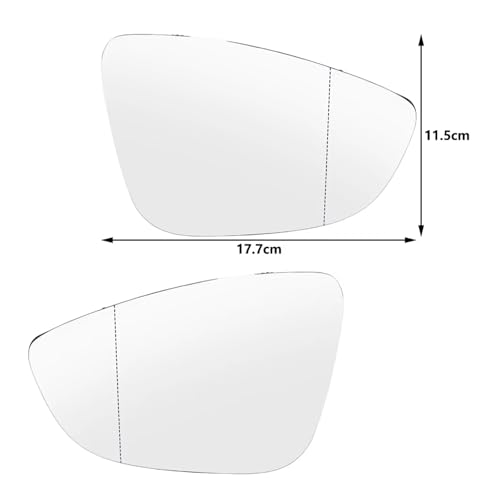 Verre de rétroviseur chauffant convexe pour VW Passat B7, CC et Scirocco - 4