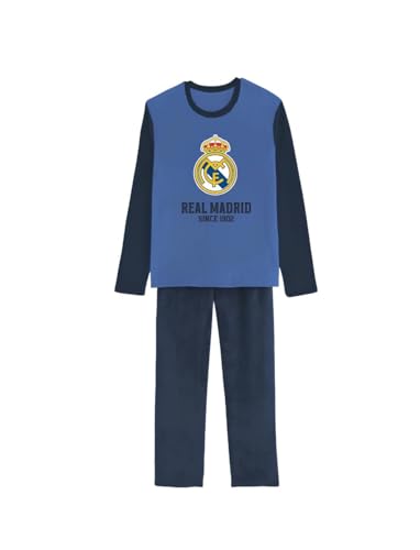 Real Madrid Pijama Invierno Oficial | Coralina Suave Hombre y Niño | Tallas S-XXL y 4-14 Años | Cálido, Cómodo y con Escudo del Club (FR/ES, Edad, 6 años)