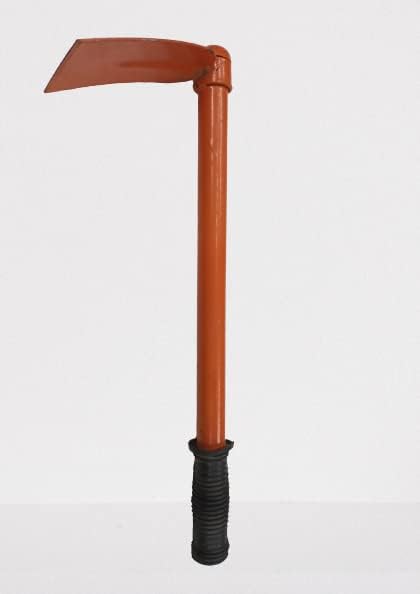 A&K Traders Garden Single Hoe with Carbon Steel Head Welded to Steel Tubular Handle for Weeding and Soil Cultivation (1 Peice)-image-0