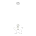 Globe Electric Novogratz x Globe Leo 1 Light, 60770, White Star Pendant, Bulb Not Included